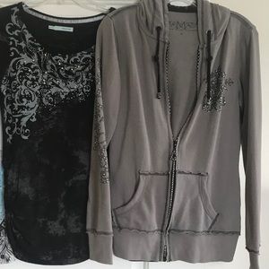 Women’s vintage embellished sweatshirt - M